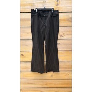 The Limited Cassidy Fit Black Pink Pinstripe Dress Pants Cuffed Size 6